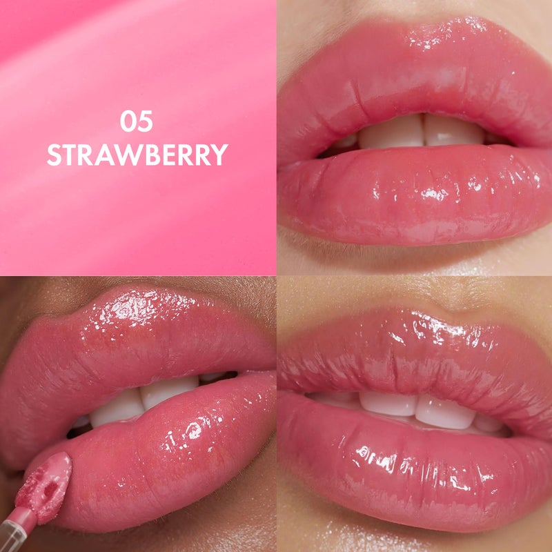 Amuse SEOUL Daisy Flower Dew Tint (05 STRAWBERRY) | 35% High-moisture Water Tint, Long-lasting, Vitamin E Acetate, Moisturizing, No Peel Off, Lip Treatment, Non Sticky, Korean Lip Tint for Dry Lips - Image 3