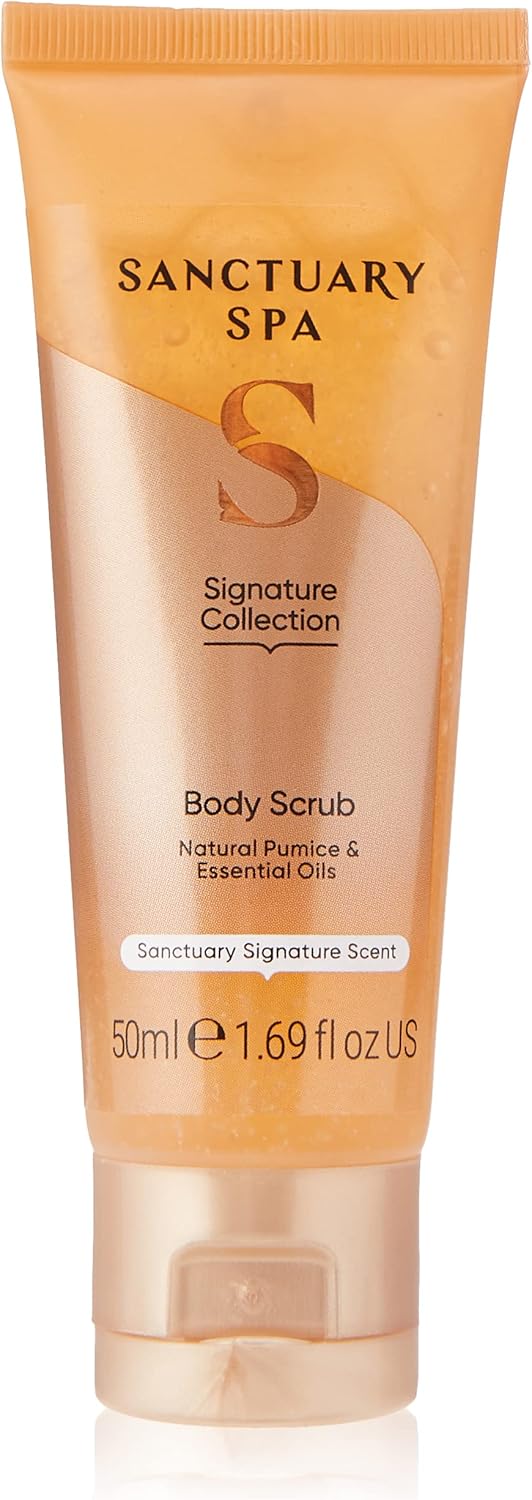 Sanctuary Spa Body Scrub Natural Pumice and Essential Oils Vegan and Cruelty Free 50ml Orange