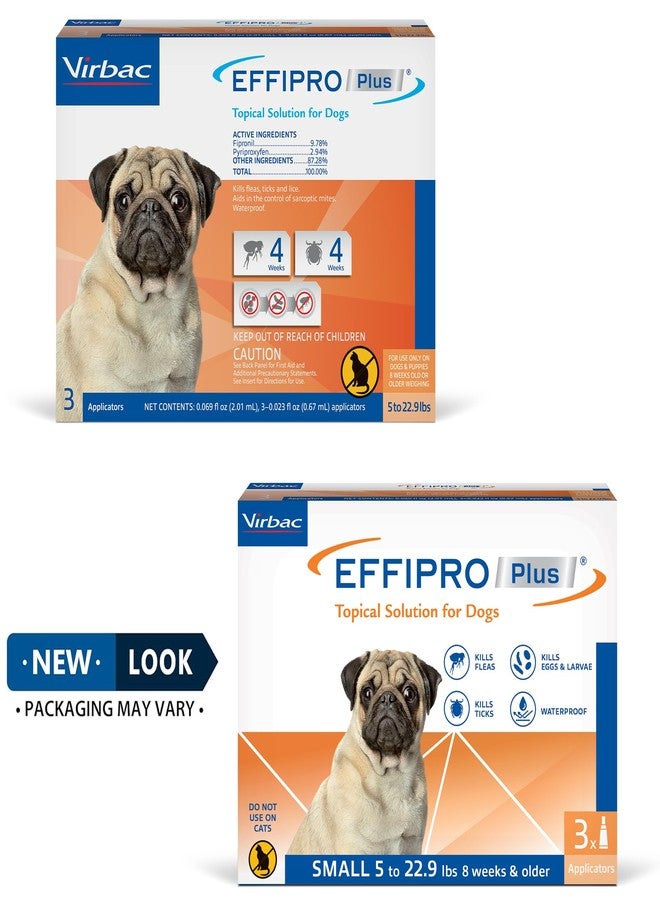 Virbac Effipro Plus Topical Solution for Dogs - Dog Flea and Tick Treatment for Small Dogs (5-22.9lbs), 3 Doses, Waterproof Topical Prevention - Image 3