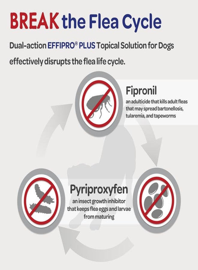 Virbac Effipro Plus Topical Solution for Dogs - Dog Flea and Tick Treatment for Small Dogs (5-22.9lbs), 3 Doses, Waterproof Topical Prevention - Image 5