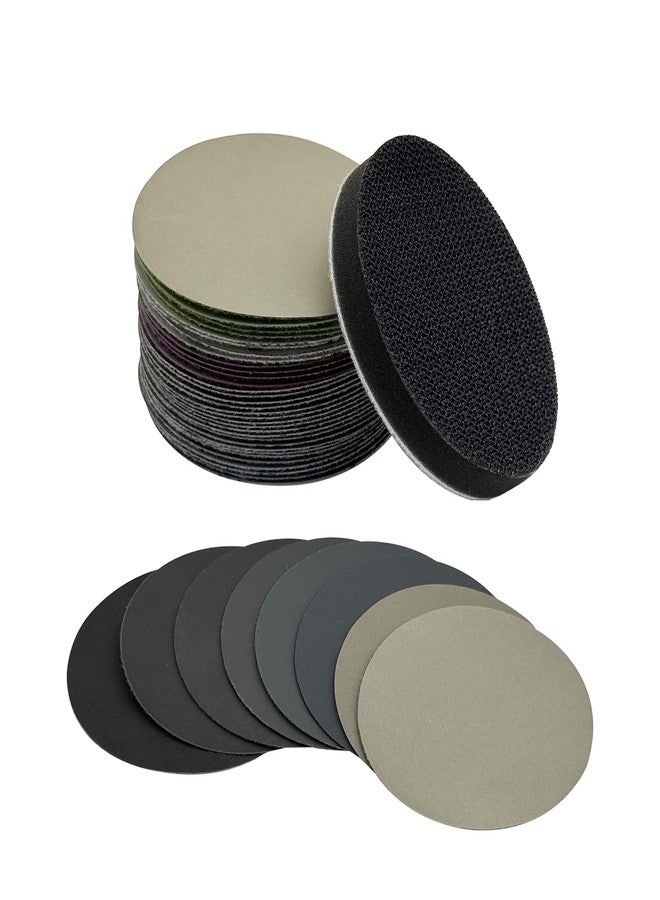 AutKerige 3 Inch Sanding Discs, 600-5000 Grit Premium Silicon Carbide Sandpaper with 1 Interface Pad, 40pcs Wet Dry Hook and Loop Sand Paper for Wood Metal or Auto - Image 1