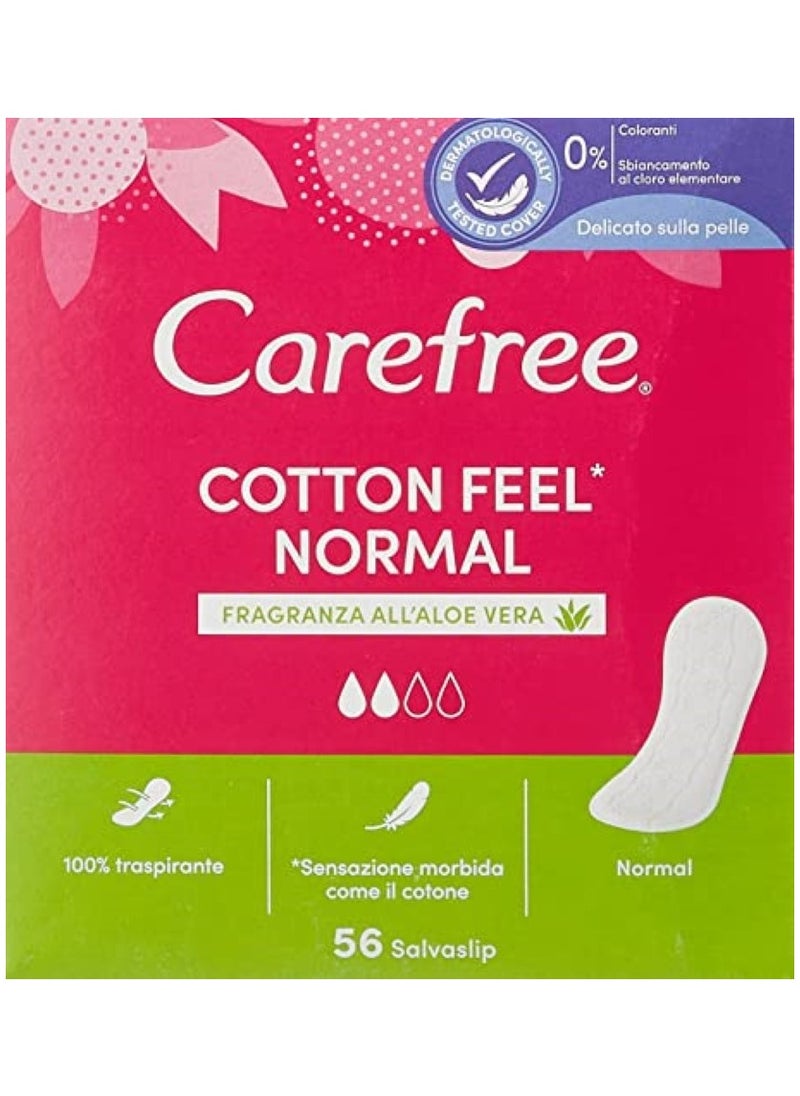 Carefree Breathable Cotton Panty Liners With Cotton & Aloe Extract Pack Of 56  - Image 1