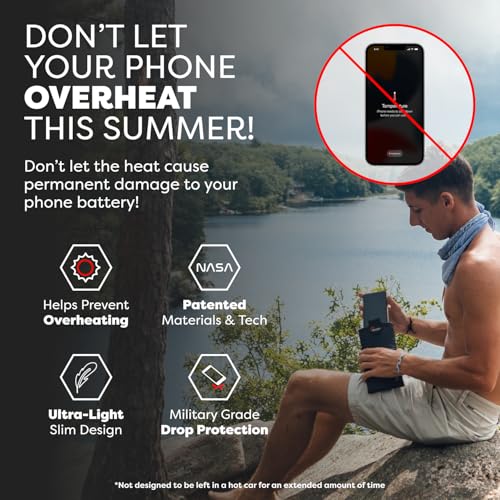 PHOOZY XP3 Thermal Phone Case with Patented Chromium Barrier - Insulated Pouch Extends Battery Life 4X in Hot Weather - Military-Grade Protection for Outdoor Adventures - Large Black - Image 4