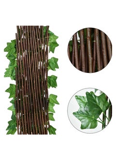Generic Expandable Artificial Green Leaf Fence for Wall and Garden Decoration - Eco-Friendly Wood Frame - Green  - Image 2