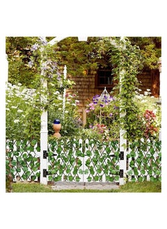 Generic Expandable Artificial Green Leaf Fence for Wall and Garden Decoration - Eco-Friendly Wood Frame - Green  - Image 3