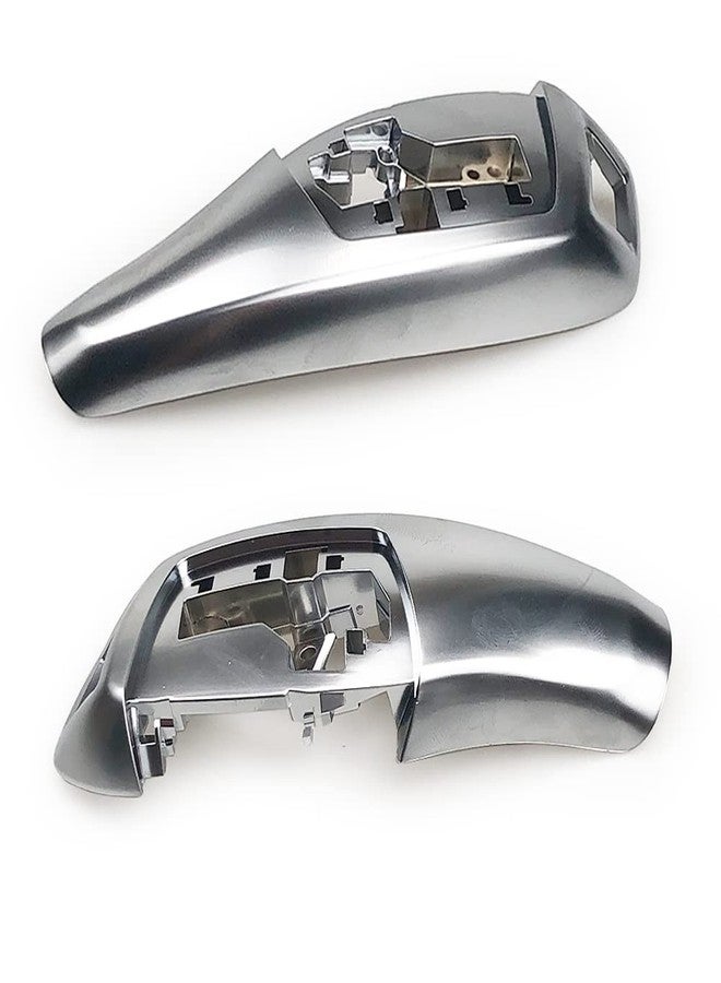 CHUANGHUI for BMW 1 2 3 4 5 6 7 Series X3 X4 Automotive Center Gear Shift Knob Shift Lever Trim Cover Auto Interior Shift Knobs Cover F30 F10 F02 F25 F26 (Ordinay Style, Silver) - Image 2