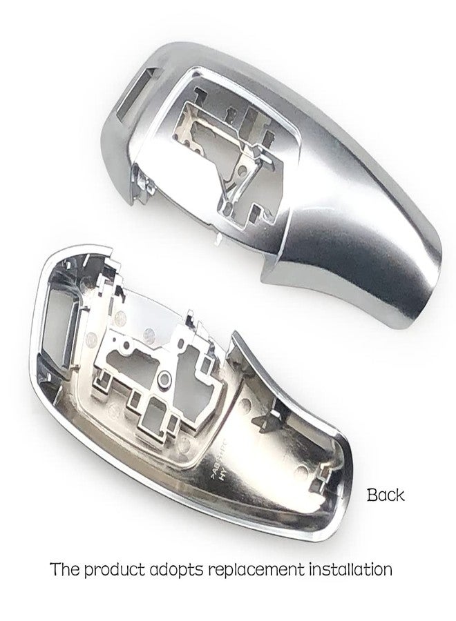 CHUANGHUI for BMW 1 2 3 4 5 6 7 Series X3 X4 Automotive Center Gear Shift Knob Shift Lever Trim Cover Auto Interior Shift Knobs Cover F30 F10 F02 F25 F26 (Ordinay Style, Silver) - Image 4