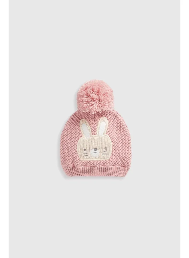 mothercare Pink Bunny Beanie Baby Hat