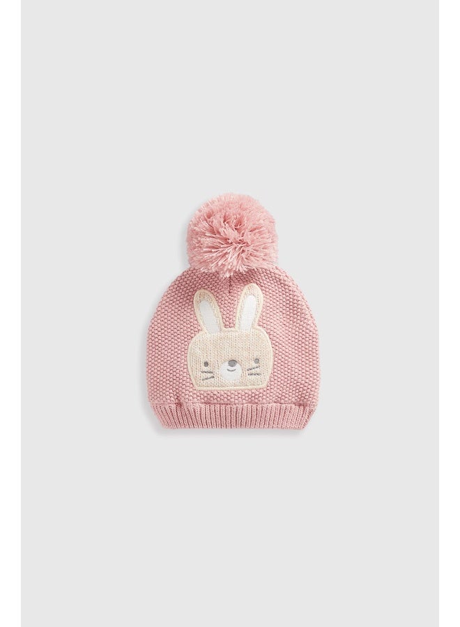 mothercare قبعة أطفال على شكل أرنب وردي  - Image 1
