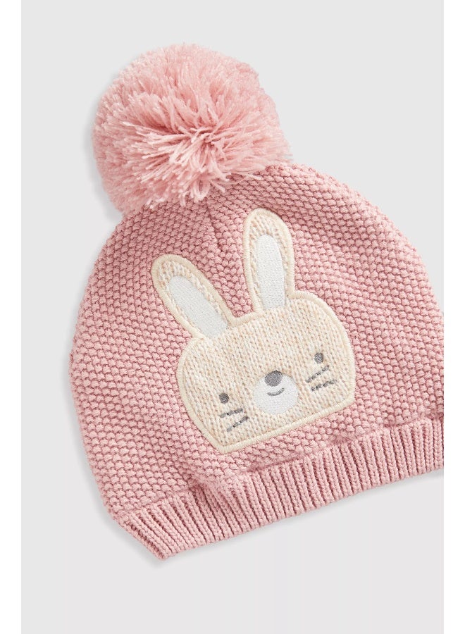 mothercare قبعة أطفال على شكل أرنب وردي  - Image 2