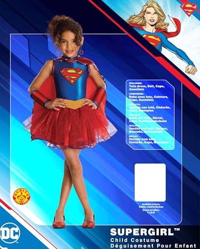 Rubies DC Comics Superheroes: Supergirl Costume Dress for Kids, Girl's Medium - Image 2