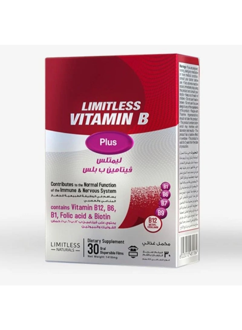 Limitless Vitamin B Plus 30 Oral Dispersible  Films