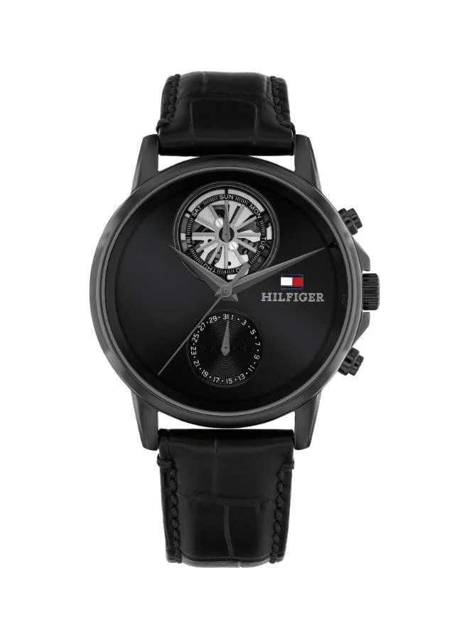 Ionic Plated Black Steel Quartz Multifunction Watch