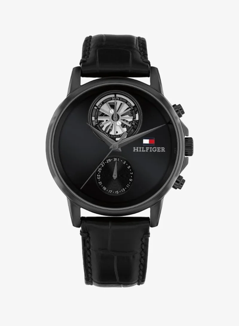 Ionic Plated Black Steel Quartz Multifunction Watch