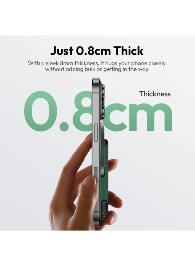 ULANZI MA60 Magnetic Phone Tripod Stand for iPhone - Aluminium Smartphone Mini Tripod Pocket Cell Phone Stand Strong Magnet Quick Mount Compatible with iPhone 16 15 14 13 13 Series, Green - Image 3