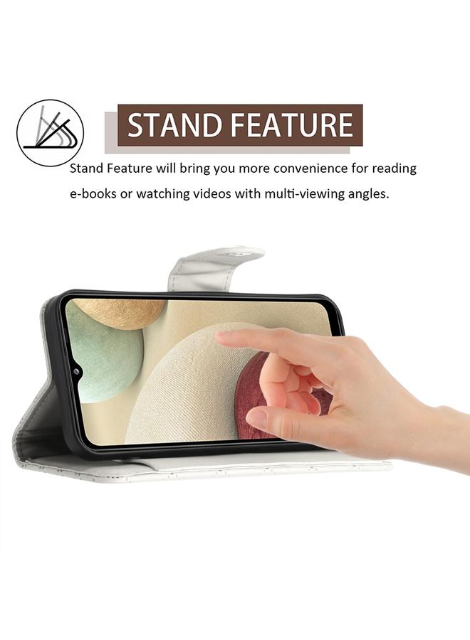 S-TOP Case For Samsung Galaxy A12 / M12 Rhombic Texture Flip Leather Phone Case with Long Lanyard - Image 4