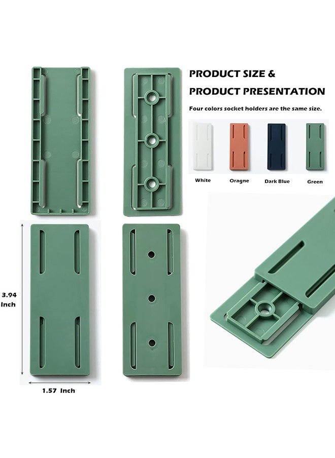 Generic 8Pcs Socket Holder, Adhesive Punch-Free Socket Holder, Power Strip Holder,Power Bar Holder  - Image 2