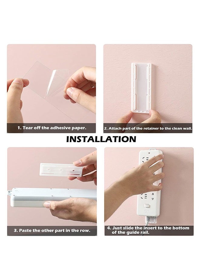 Generic 8Pcs Socket Holder, Adhesive Punch-Free Socket Holder, Power Strip Holder,Power Bar Holder  - Image 3