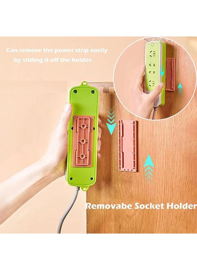 Generic 8Pcs Socket Holder, Adhesive Punch-Free Socket Holder, Power Strip Holder,Power Bar Holder  - Image 4