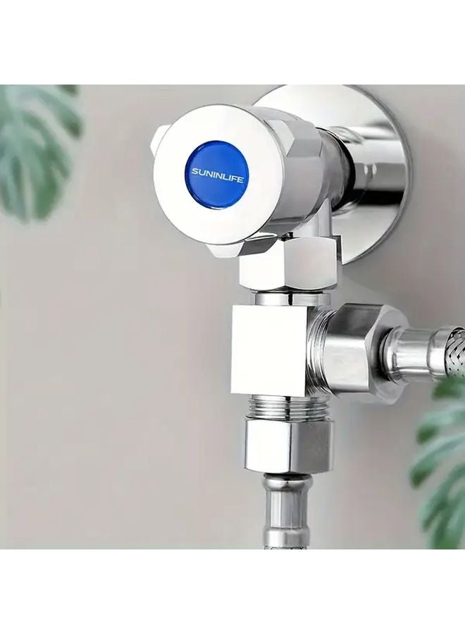 T Type Brass Connector Valve 1 Inlet 2 Outlets All Copper For Washing Machine Shower - Image 3