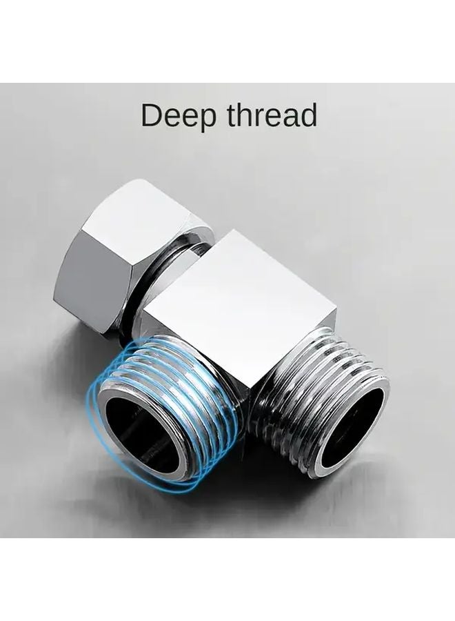 T Type Brass Connector Valve 1 Inlet 2 Outlets All Copper For Washing Machine Shower - Image 5