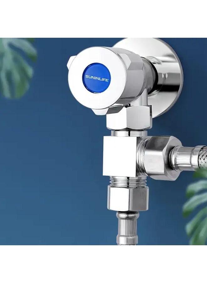 T Type Brass Connector Valve 1 Inlet 2 Outlets All Copper For Washing Machine Shower - Image 2