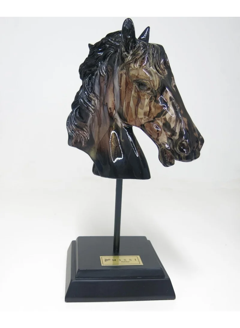 Missi Custom Handmade Decorative Dark Brown Horse Bust