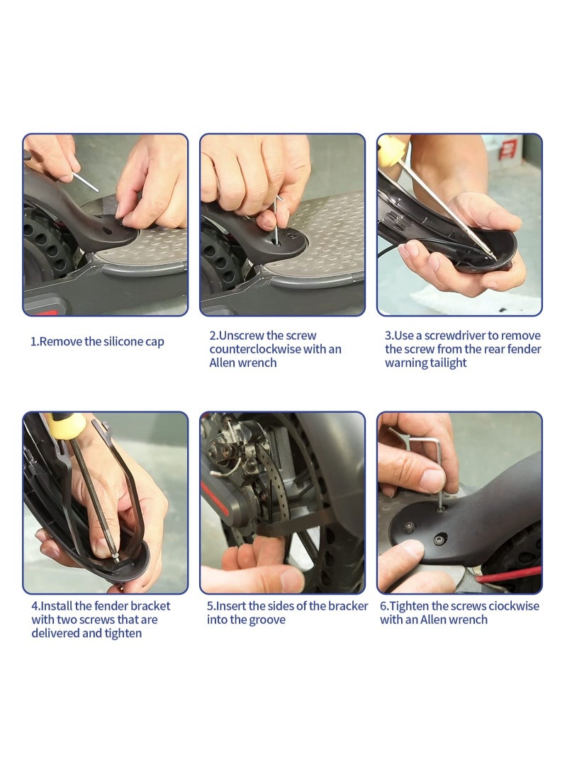 SYOSI 1 Piece Electric Scooter Rear Mudguard Compatible With Xiaomi Scooter  - Image 4
