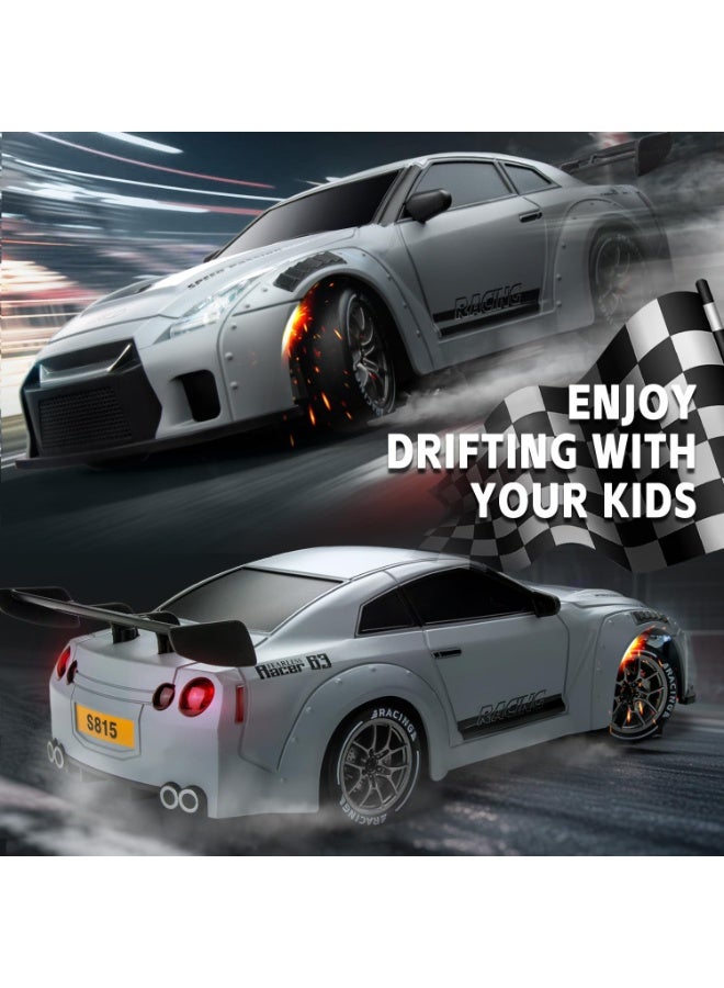 Kidzilla Professional 1:24 4WD High-Speed RC Drift Car - Durable ABS Shell Remote Control Sports Racing Car Toy with LED Chassis Lights - Image 5