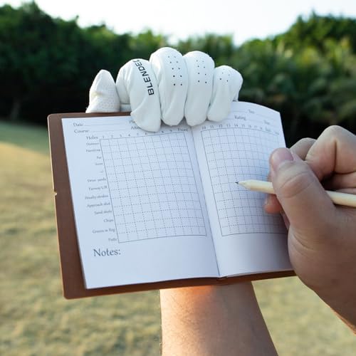 BAIRBRE Golf Scorecard Book Leather Golf Yardage Book with Pencil Golf Score Book Golf Gift for MenWomen Sports and Outdoor Golf Club AccessoriesNavy Blue - Image 3