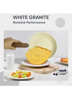 EDBIRET EDBIRET Granite Kadhai Pan Non Stick Frying Pan Coating Pan Granite Finish Omelette Egg Pan with Handle Egg Frying Pan for Kitchen Omelette Uttapam Frying Pan  - Image 4