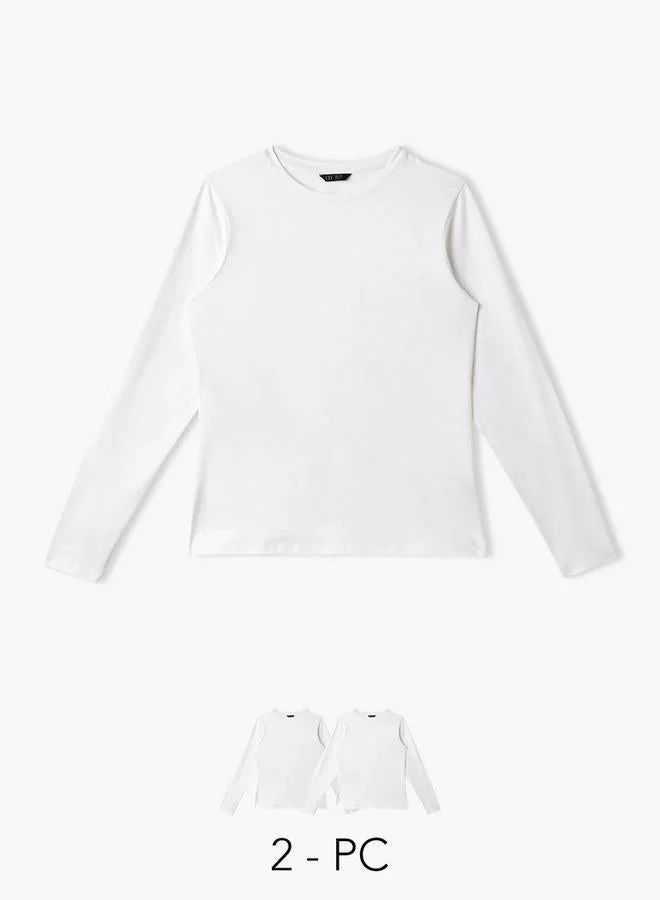 Splash FAV Women Crew Neck Long Sleeve T-shirt