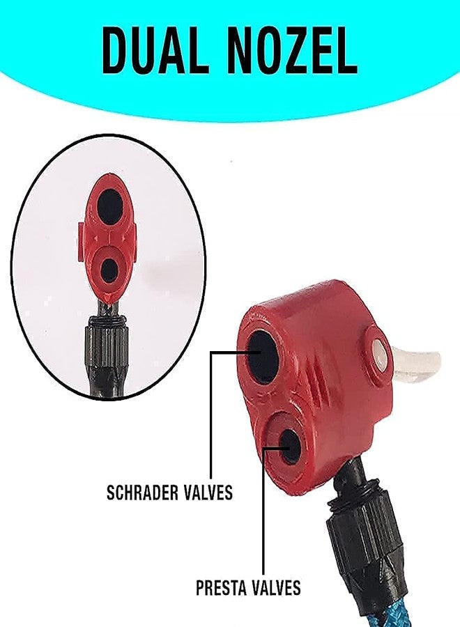 Trendmad High Pressure Hand Air Pump with 2 Nozzle for Cycle, Football, Volleyball, Basketball, Handball (Multicolour, Pack of 1) - Image 4