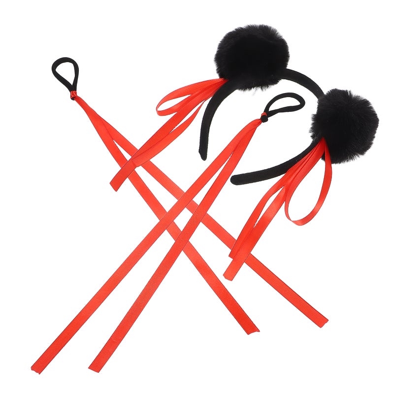 1 Set Children's Bun Plush Headband for Performance Cute Funny Cosplay Hair Accessories for Parties Holidays and Cosplay Costumes - Image 5