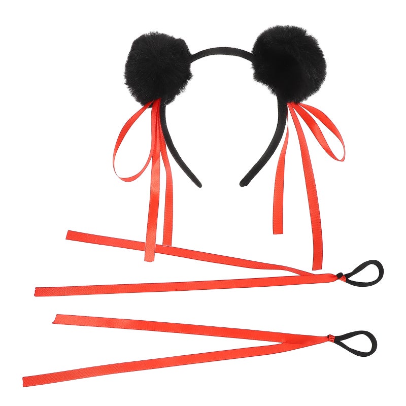 1 Set Children's Bun Plush Headband for Performance Cute Funny Cosplay Hair Accessories for Parties Holidays and Cosplay Costumes - Image 4