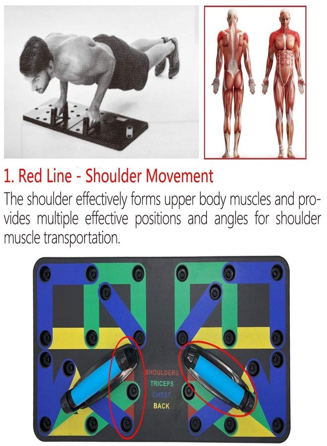 LAFILLETTE 17 in 1 Multifunction Push up Board System for Body Gym Bar (Black) - Image 2