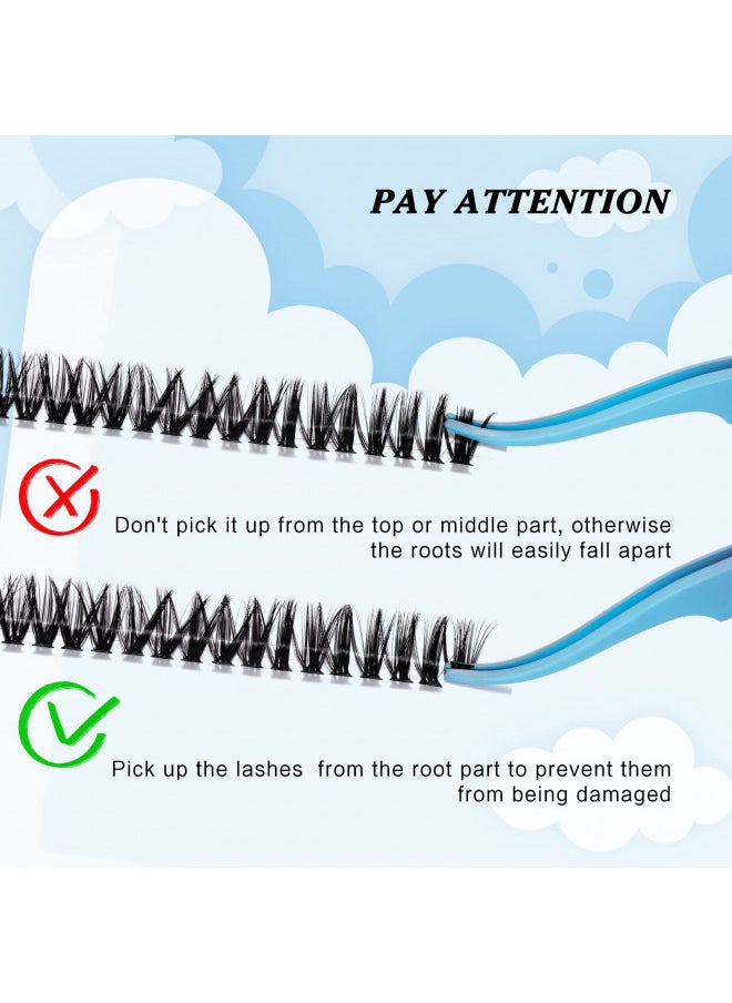KevKev 300 Pcs Individual Lashes Lash Clusters DIY Lash Extension Cluster Lashes that Look Like Eyelash Extensions Self Applicaton at Home Volume Dramtic Look(50D,D-18mm)  - Image 5