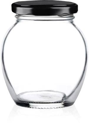 BRUSHFINCH Matka Jar 400 Ml Glass Jar with Air Tight Black Lid for Kitchen Dry Masala Storage JarHoney JarJar and ContainerSpice Masala JarPot Glass MatkaVisible Glass Jar Pack of 12 - Image 2
