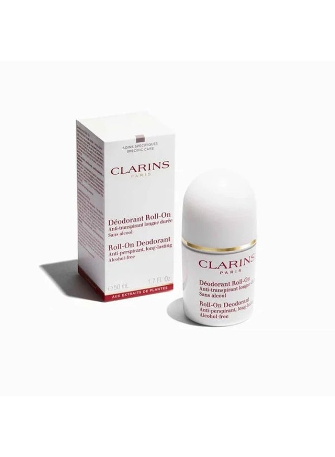 CLARINS Gentle Care Roll-On Deodorant 50ml | Alcohol-Free Sensitive Skin Antiperspirant Roll-On Deodorant | Long-Lasting 48H Odour Protection with Soothing Plant Extracts | Gentle Effective Daily Deodorant 50ml - Image 1