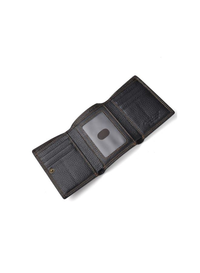 JINBAOLAI Splicing Leather Men's Wallet Black - Image 3