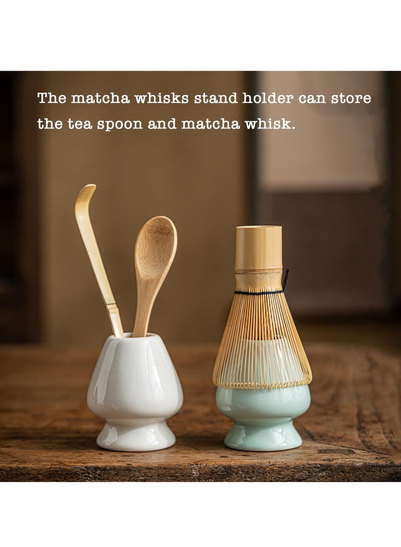 MIXDE Matcha Whisk Set, Matcha Bowl with Spout, Matcha Whisk and Holder, Bamboo Matcha Scoop,Tea Mat and Towel,7 Pcs Jade Green Matcha Kit for Matcha Lover (7Pcs) - Image 5