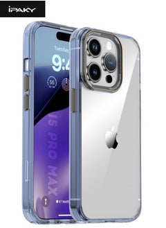 iPhone 15 Pro Max Case, Shockproof Protective Cover with Premium Metal Camera Frame & Matte Aluminum Buttons | Anti-Yellowing, Anti-Scratch, Fingerprint-Resistant Design for Apple 15 Pro Max 6.7"