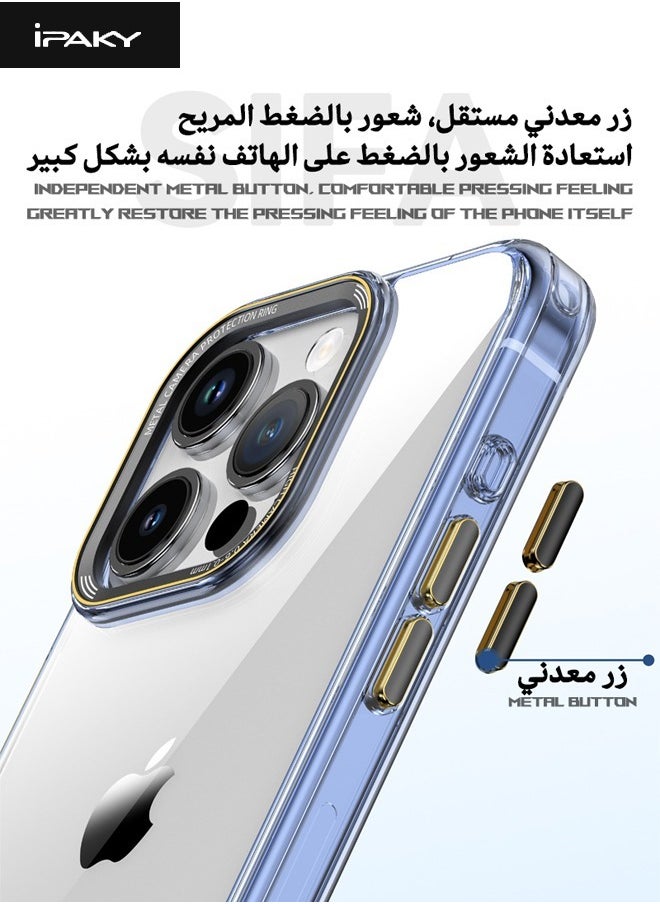 IPAKY - iPhone 15 Pro Max Case, Shockproof Protective Cover with Premium Metal Camera Frame & Matte Aluminum Buttons | Anti-Yellowing, Anti-Scratch, Fingerprint-Resistant Design for Apple 15 Pro Max 6.7" - Image 1