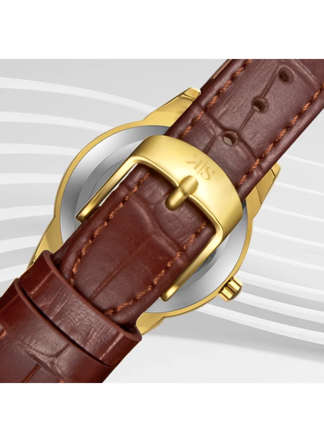 Kenneth Scott Ivory Women's Leather Analog Watch K23530-GLDI - 32x40 mm for Women | Best Price UAE
