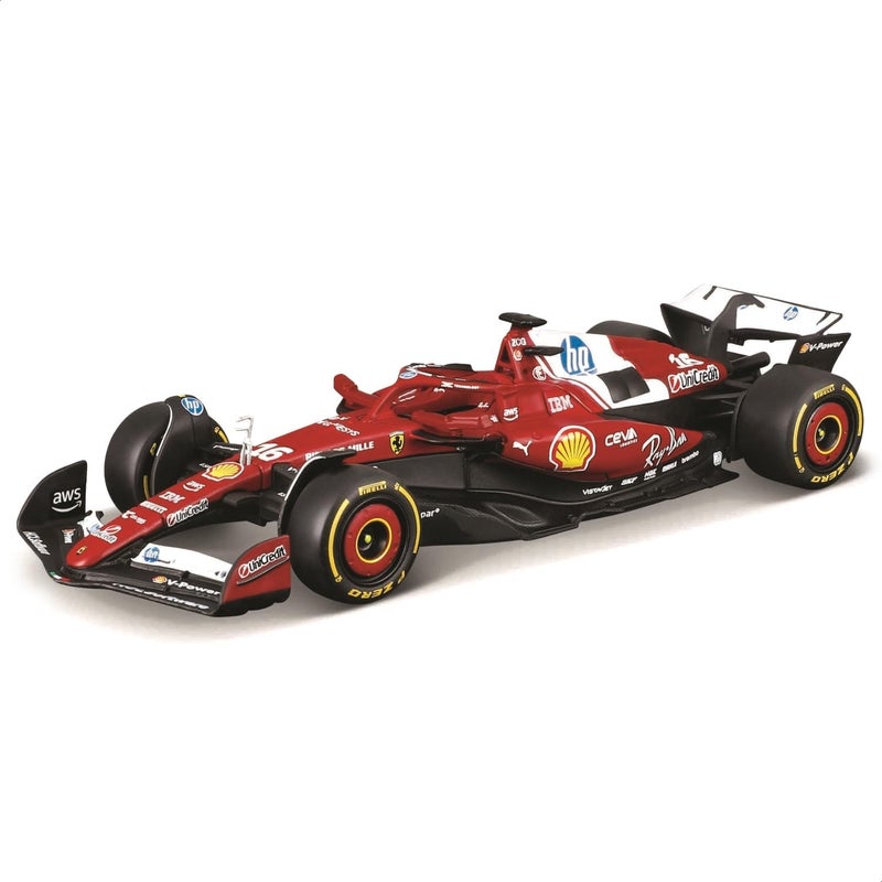 Bburago Formula One Racing 2025 Ferrari SF-25 #16 Charles Leclerc Die-cast Car (1:43, Red/Black) - Image 4