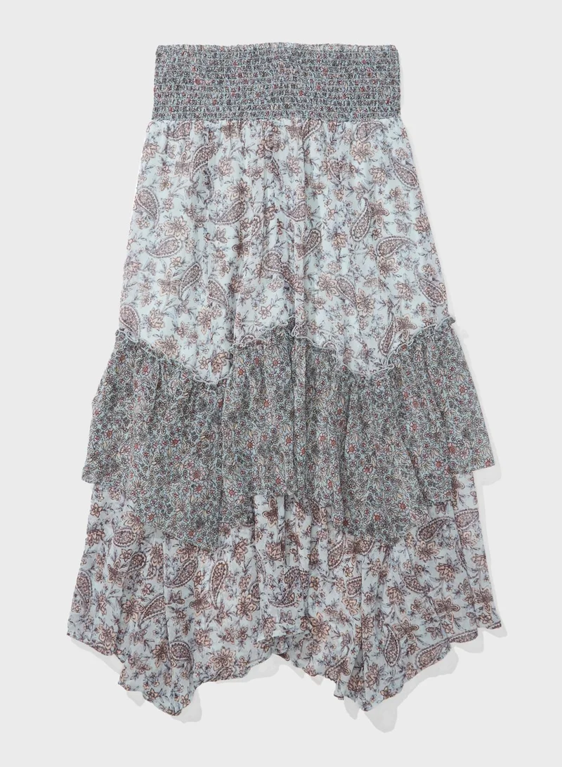 American Eagle Layered Printed Skirt