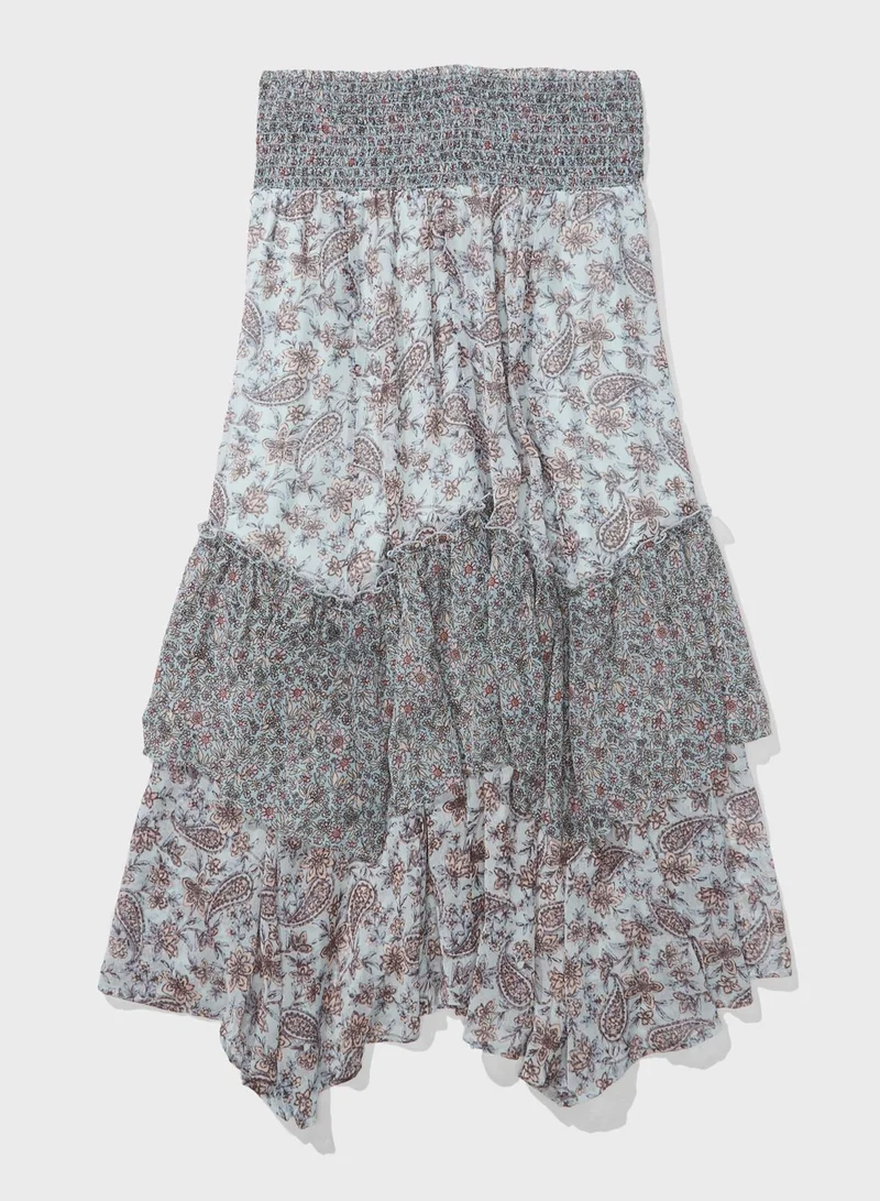 American Eagle Layered Printed Skirt