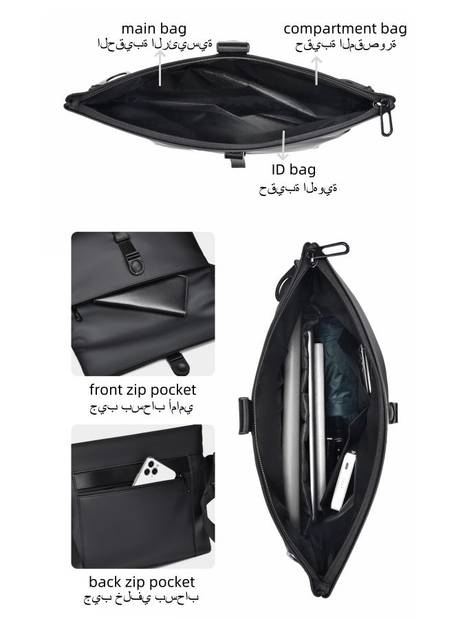 Men's Large Capacity Crossbody Bag, Boys' Nylon Material Messenger Bag Shoulder Bag Sling Bag, Daily Commuting Phone Bag Side Bag Carry Bag Gents Bag Phone Bag Small Bag for Teenagers/College Students - Image 4