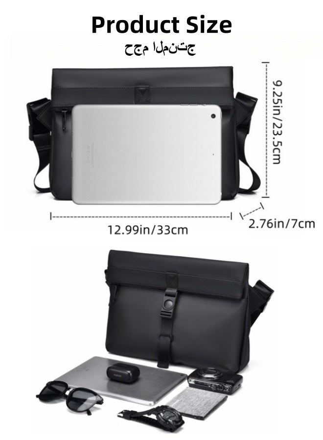 Men's Large Capacity Crossbody Bag, Boys' Nylon Material Messenger Bag Shoulder Bag Sling Bag, Daily Commuting Phone Bag Side Bag Carry Bag Gents Bag Phone Bag Small Bag for Teenagers/College Students - Image 5