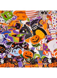 HOWAF 81 Pcs Halloween Bulletin Board Decorations, Happy Halloween Trick Or Treat Paper Cutouts Bulletin Board Stickers With Glue For Classroom School Party Supplies Pumpkin Spooky Witch Cutouts  - Image 4